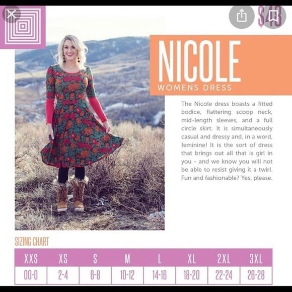 LuLaRoe Nicole Women's Sz S Bright Feather Print New W Tags S1023-400 - Picture 4 of 7